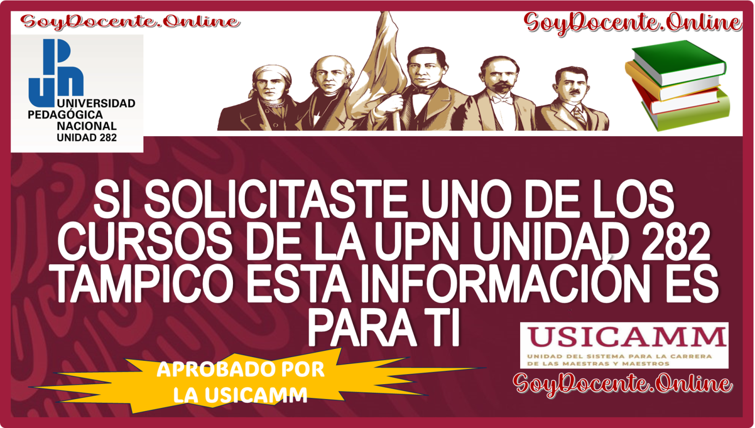 SI SOLICITASTE UNO DE LOS CURSOS DE LA UPN UNIDAD 282 TAMPICO ESTA