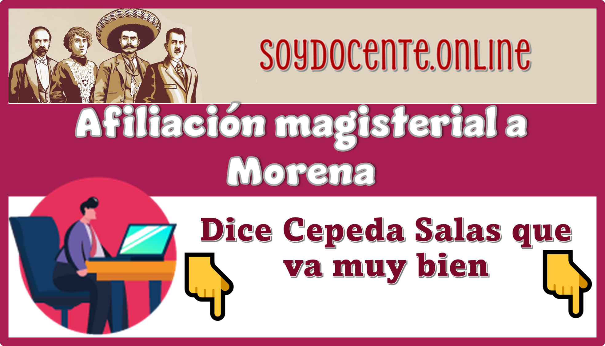 Afiliación magisterial a Morena | Dice Alfonso Cepeda Salas que va muy bien  