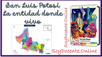 Ahora ya puedes descargar aquí en PDF el Libro de San Luis Potosí La entidad donde vivo, tercer grado de Primaria, planificado por la SEP, en PDF, distribuido por CONLALITEG.