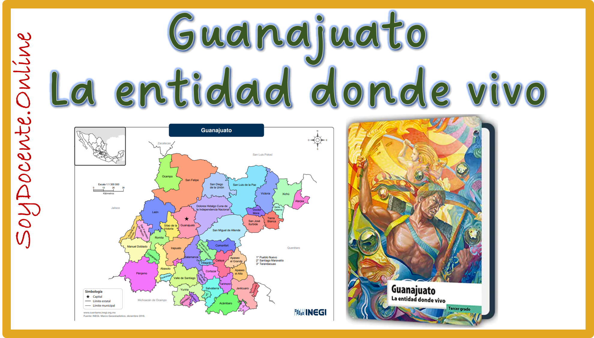Ahora ya puedes descargar gratis en PDF el Libro de Guanajuato La entidad donde vivo tercer grado de Primaria, planificado por la SEP, distribuido por la CONALITEG.