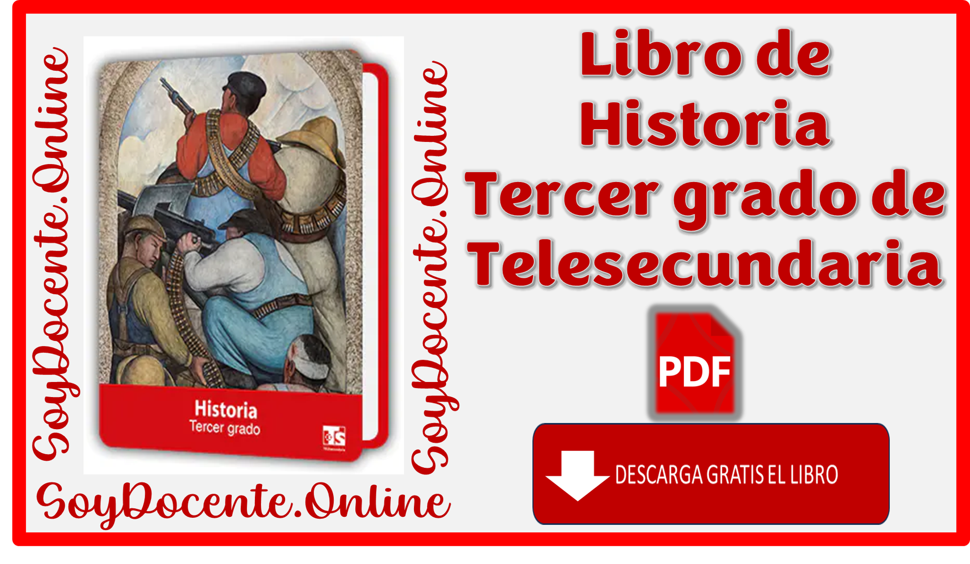 Aquí podrás descargar el Libro de Historia de tercer grado de Telesecundaria, elaborado por la SEP y distribuido por CONALITEG