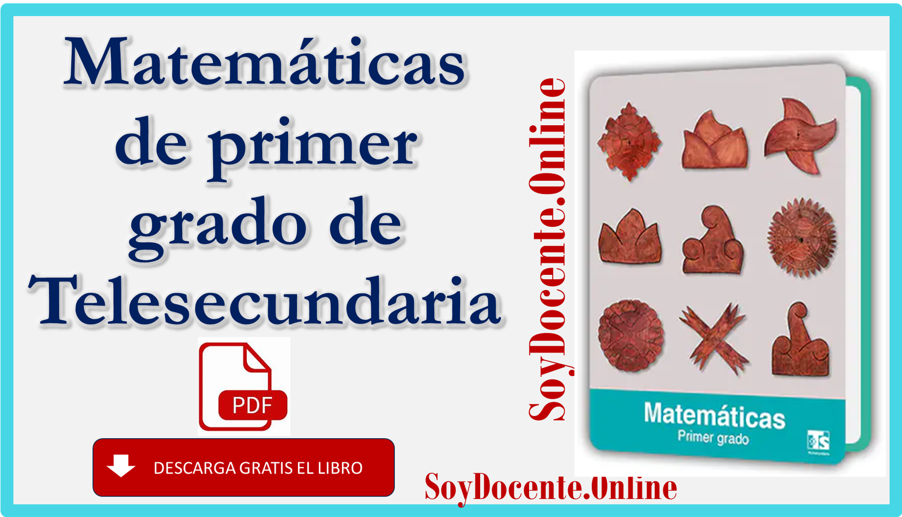 Aquí podrás descargar en formato de PDF el Libro de Matemáticas primer grado de Telesecundaria, obra oficial de la SEP, distribuido por CONALITEG