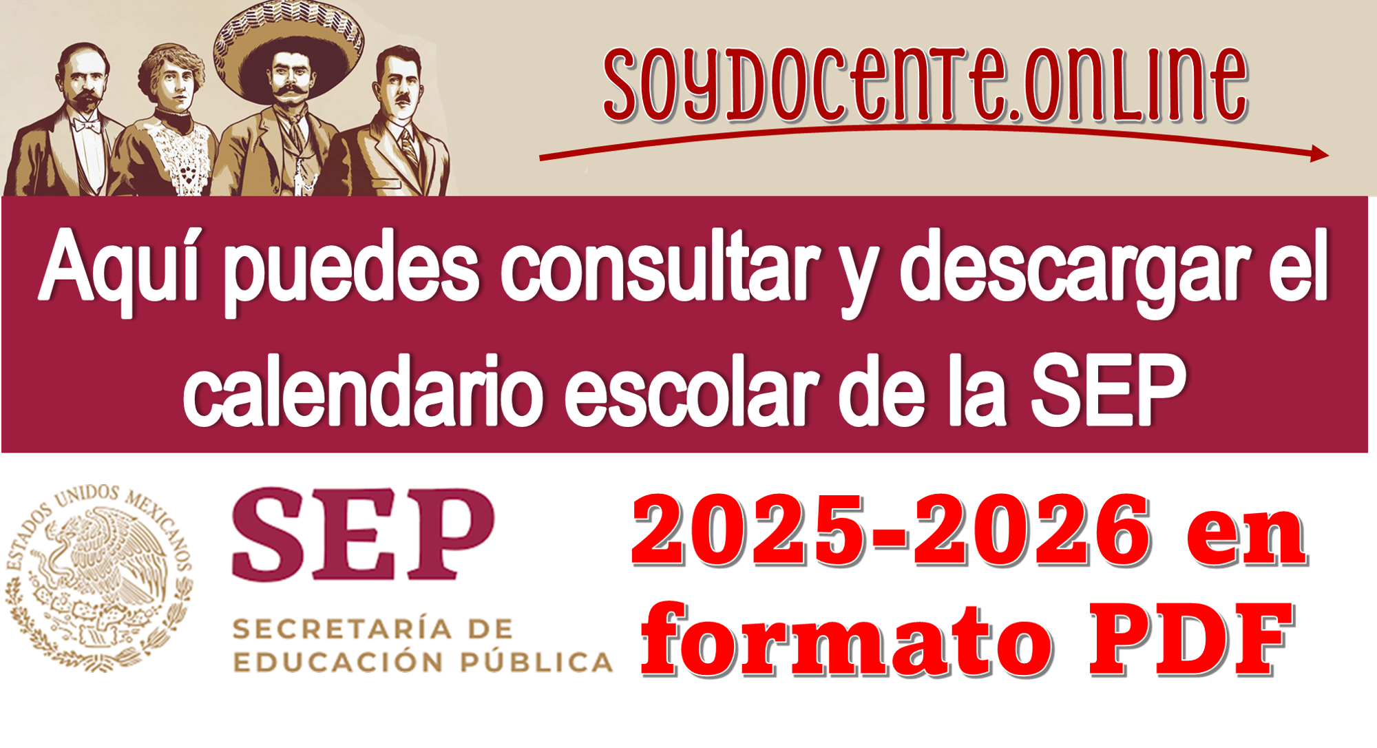 Aquí puedes consultar y descargar el calendario escolar de la SEP 2025-2026 en formato PDF 
