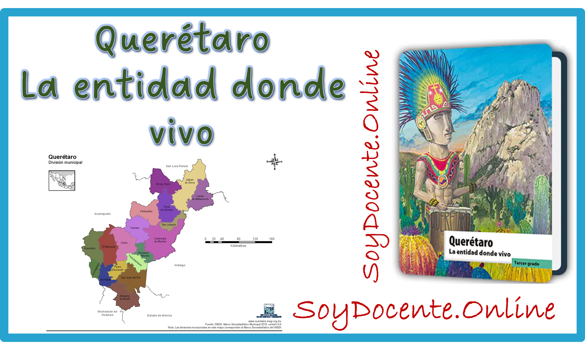 Aquí ya puedes descargar el Libro de Querétaro La entidad donde vivo tercer grado de Primaria, obra de la SEP, distribuido por la CONALITEG.