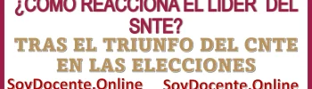 ¿CÓMO REACCIONA EL LÍDER DEL SNTE TRAS EL TRIUNFO DEL CNTE EN LAS ELEECIONES?