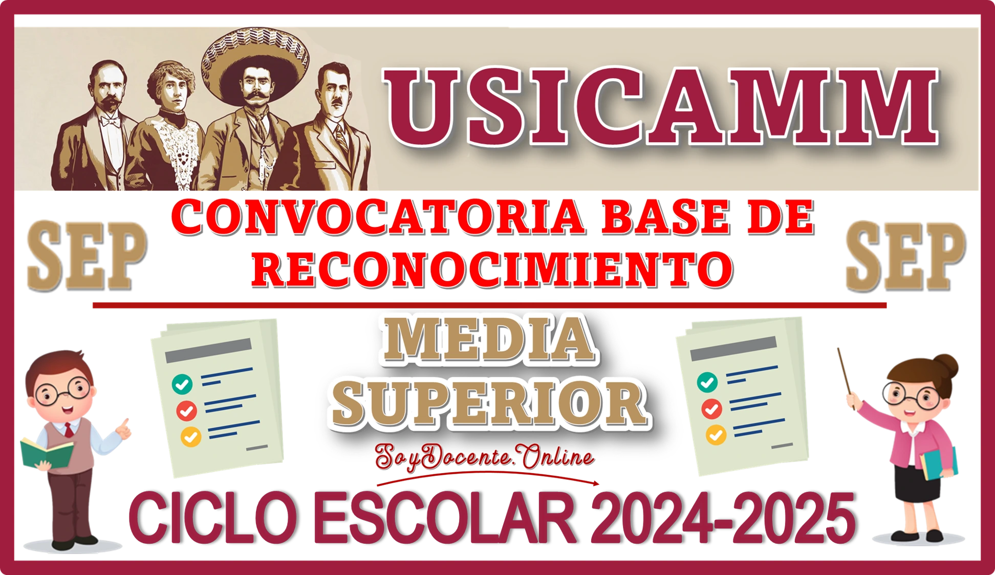 📝👨🏻‍🏫👩🏻‍🏫📢 CONVOCATORIA BASE DE LOS PROCESOS DE RECONOCIMIENTO EN EDUCACIÓN MEDIA SUPERIOR, CICLO ESCOLAR 2024-2025 📝👨🏻‍🏫👩🏻‍🏫📢