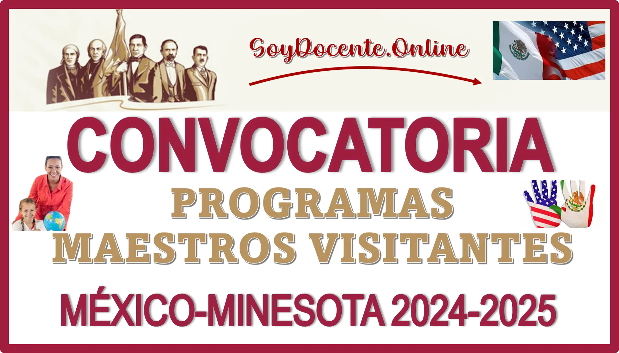 CONVOCATORIA PROGRAMAS MAESTROS VISITANTES MÉXICO-MINESOTA 2024-2025 