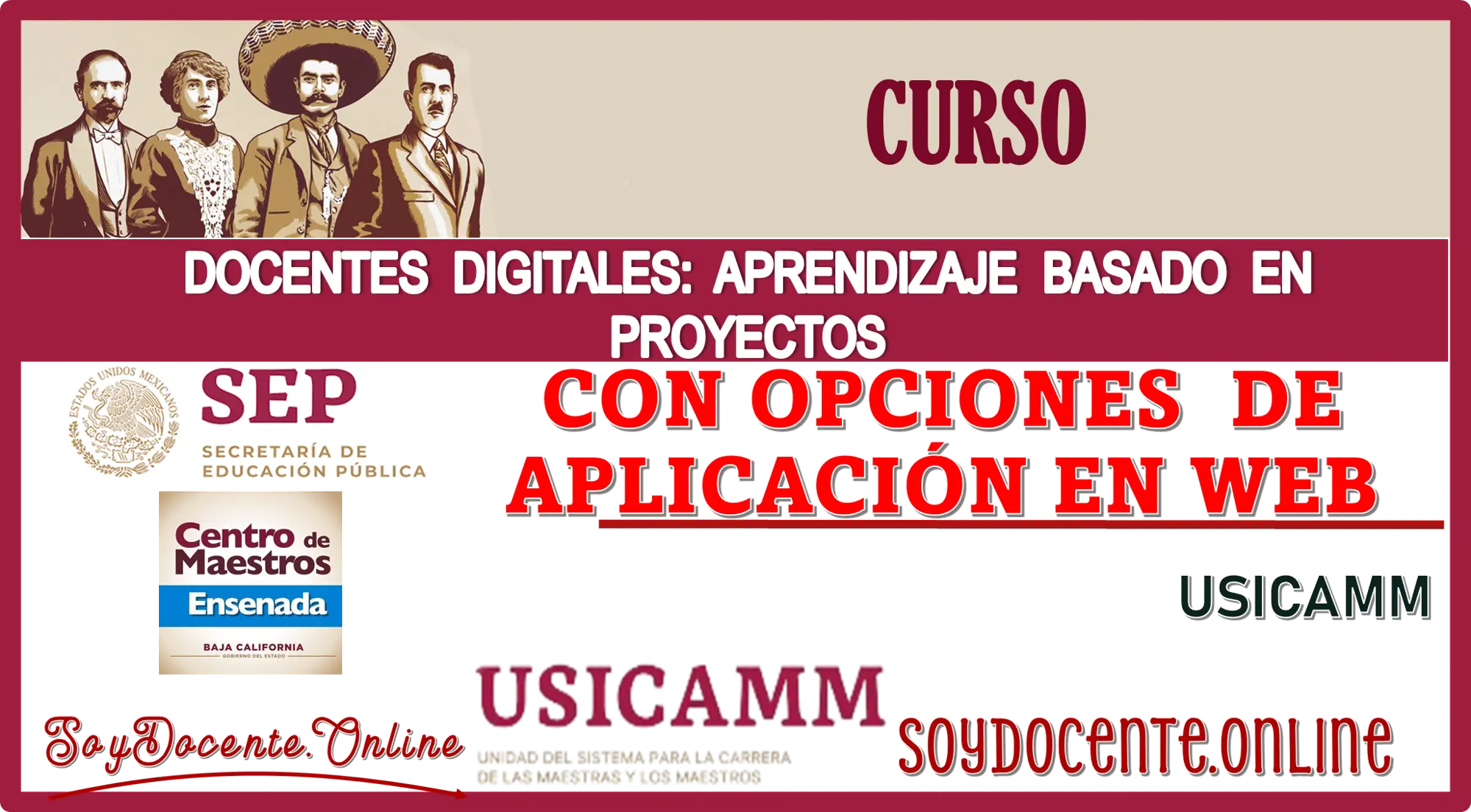 CURSO | DOCENTES DIGITALES: APRENDIZAJE BASADO EN PROYECTOS CON OPCIONES DE APLICACIÓN EN WEB |USICAMM