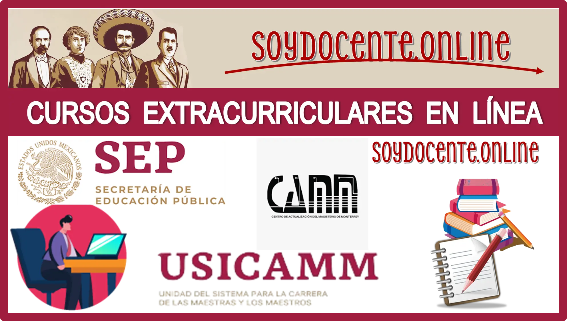 CURSOS EN LÍNEA EXTRACURRICULARES 2024 | CENTRO DE ACTUALIZACIÓN DEL MAGISTERIO DE MONTERREY | USICAMM