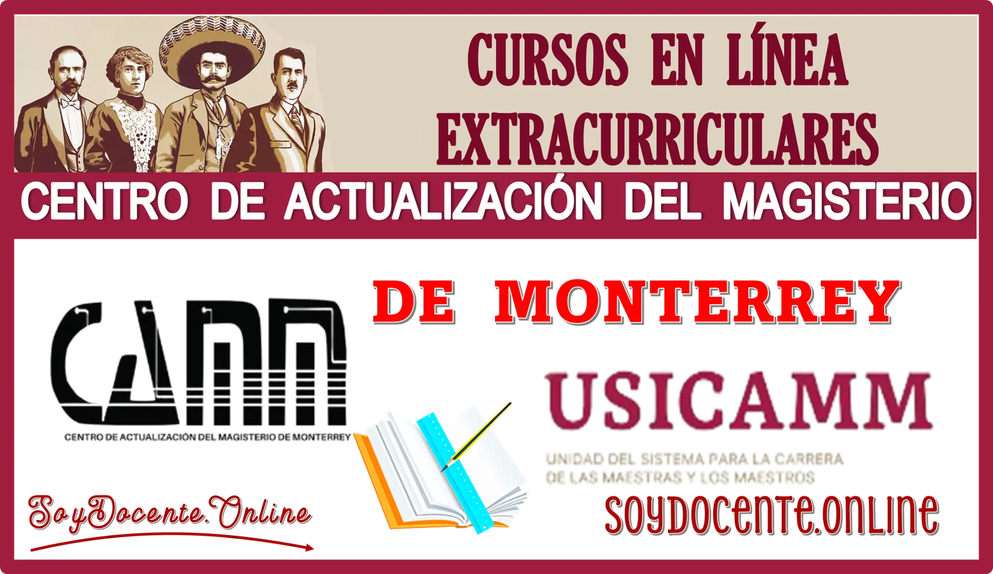 CURSOS EN LÍNEA EXTRACURRICULARES POR EL CENTRO DE ACTUALIZACIÓN DEL MAGISTERIO DE MONTERREY | 100% APROBADOS POR LA USICAMM 