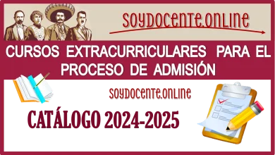 CURSOS EXTRACURRICULARES PARA EL PROCESO DE ADMISIÓN EN EDUCACIÓN BÁSICA CON BASE AL CATÁLOGO 2024-2025 