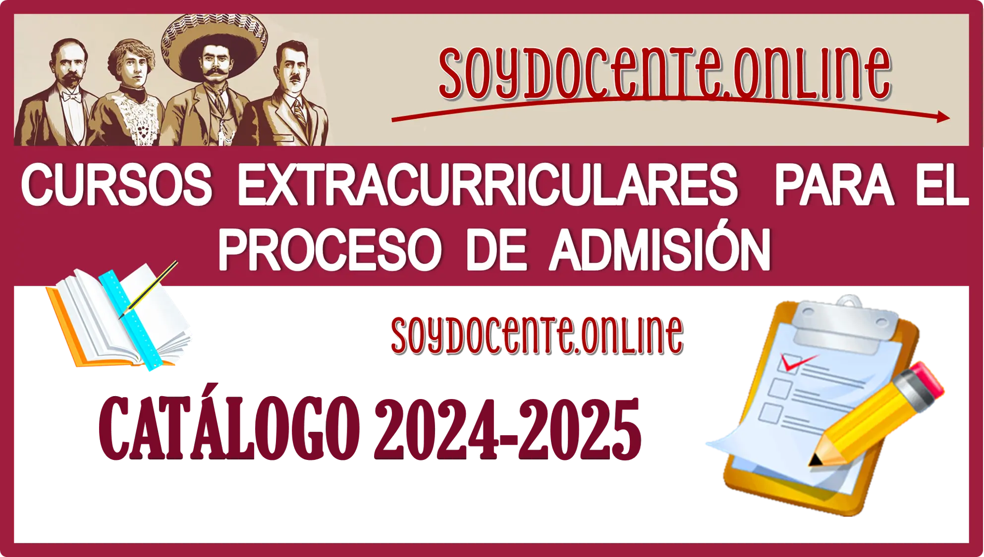 CURSOS EXTRACURRICULARES PARA EL PROCESO DE ADMISIÓN EN EDUCACIÓN BÁSICA CON BASE AL CATÁLOGO 2024-2025 