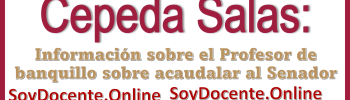 Cepeda Salas: información sobre el profesor de banquillo sobre acaudalar al Senador 