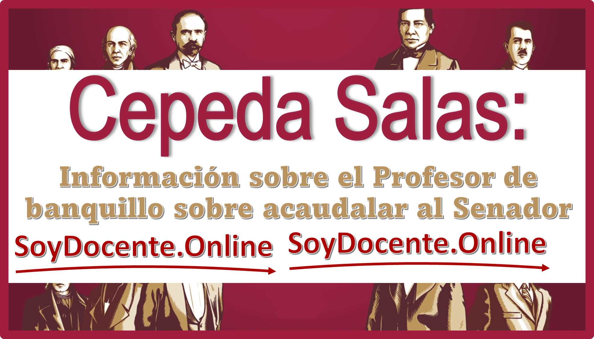Cepeda Salas: información sobre el profesor de banquillo sobre acaudalar al Senador 