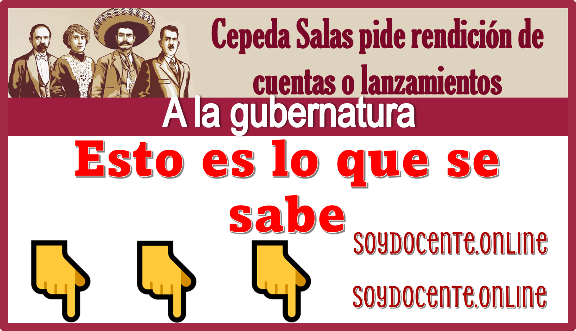Cepeda Salas pide rendición de cuentas o lanzamientos a la gubernatura...Esto es lo que se sabe 