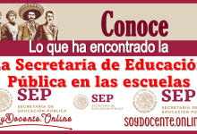 Conoce lo que ha encontrado la Secretaría de Educación Pública en las escuelas. 