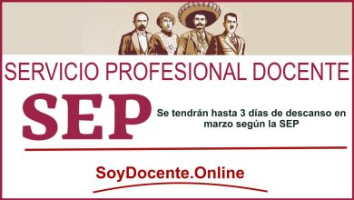 Se tendrán hasta 3 días de descanso en marzo según la SEP