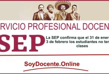 La SEP confirma que el 31 de enero y el 3 de febrero los estudiantes no tendrán clases