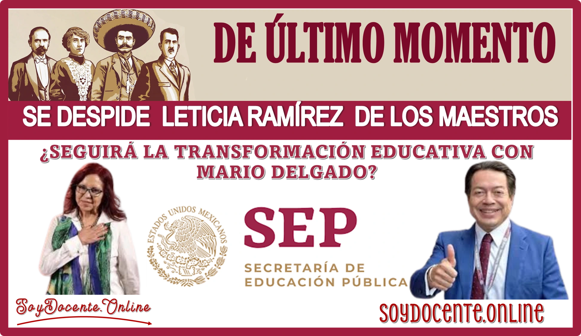 DE ÚLTIMO MOMENTO… SE DESPIDE LETICIA RAMÍREZ DE LOS MAESTROS. ¿SEGUIRÁ LA TRANSFORMACIÓN EDUCATIVA CON MARIO DELGADO?