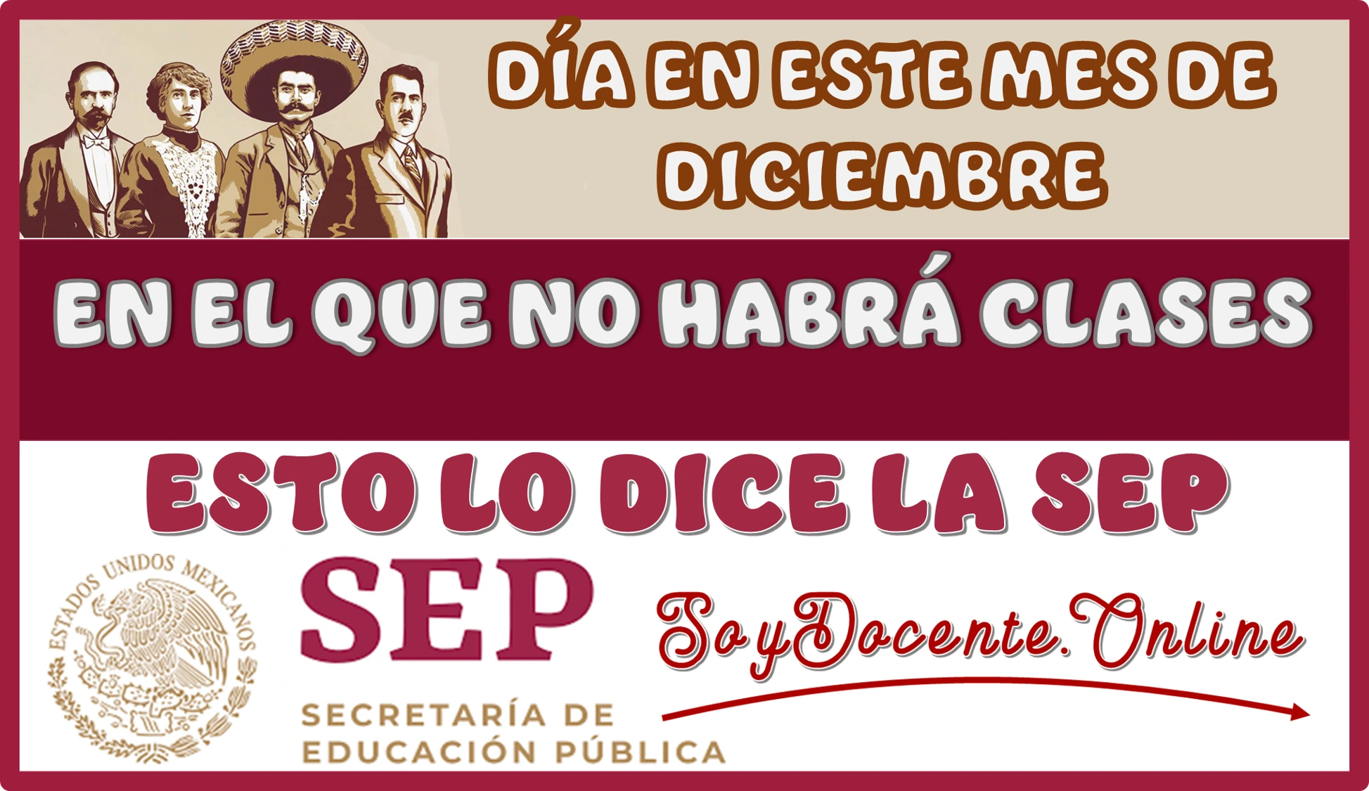 ¿DÍA EN ESTE MES DE DICIEMBRE EN EL QUE NO HABRÁ CLASES?… ESTO LO DICE LA SEP 