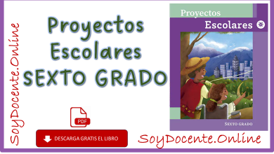 Descarga Libro de Proyectos escolares sexto grado de Primaria, obra oficial de la SEP, distribuido por la CONALITEG, en PDF