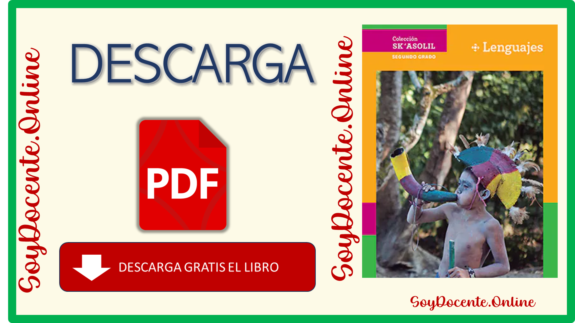 Descarga en PDF el libro Lenguajes segundo grado de Secundaria por la NEM, elaborado por la SEP y emitido por CONALITEG.