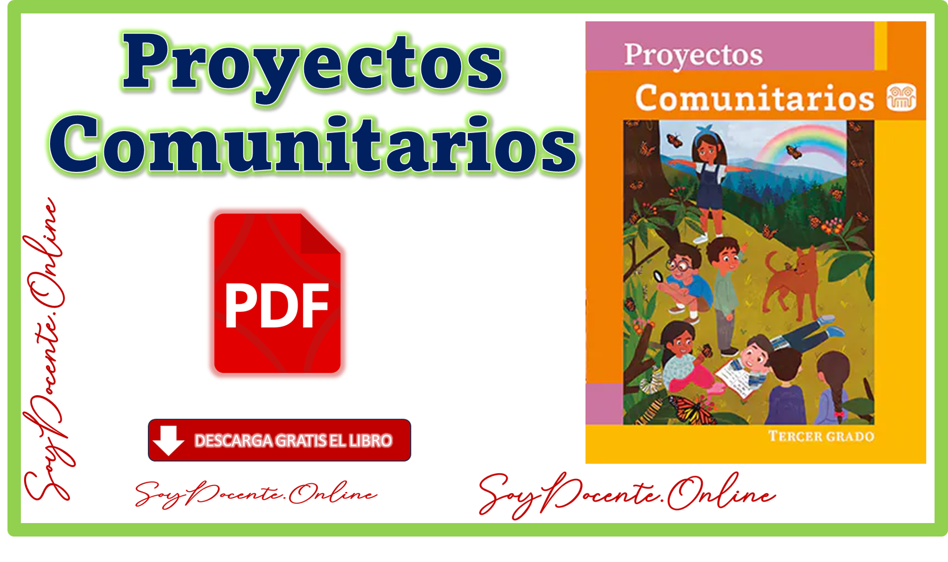 Descarga gratis el Libro de Proyectos Comunitarios tercer grado de Primaria obra de la SEP, distribuido por la CONALITEG en PDF
