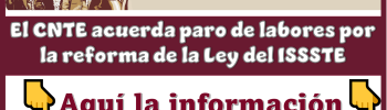 El CNTE acuerda paro de labores por la reforma de la Ley del ISSSTE...Aquí la información 