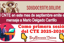 El CNTE en este mes de septiembre emite el mensaje a Mario Delgado Carrillo como primera sesión del CTE 2025-2026
