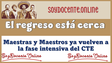 El regreso está cerca: Maestras y Maestros ya vuelven a la fase intensiva del CTE 