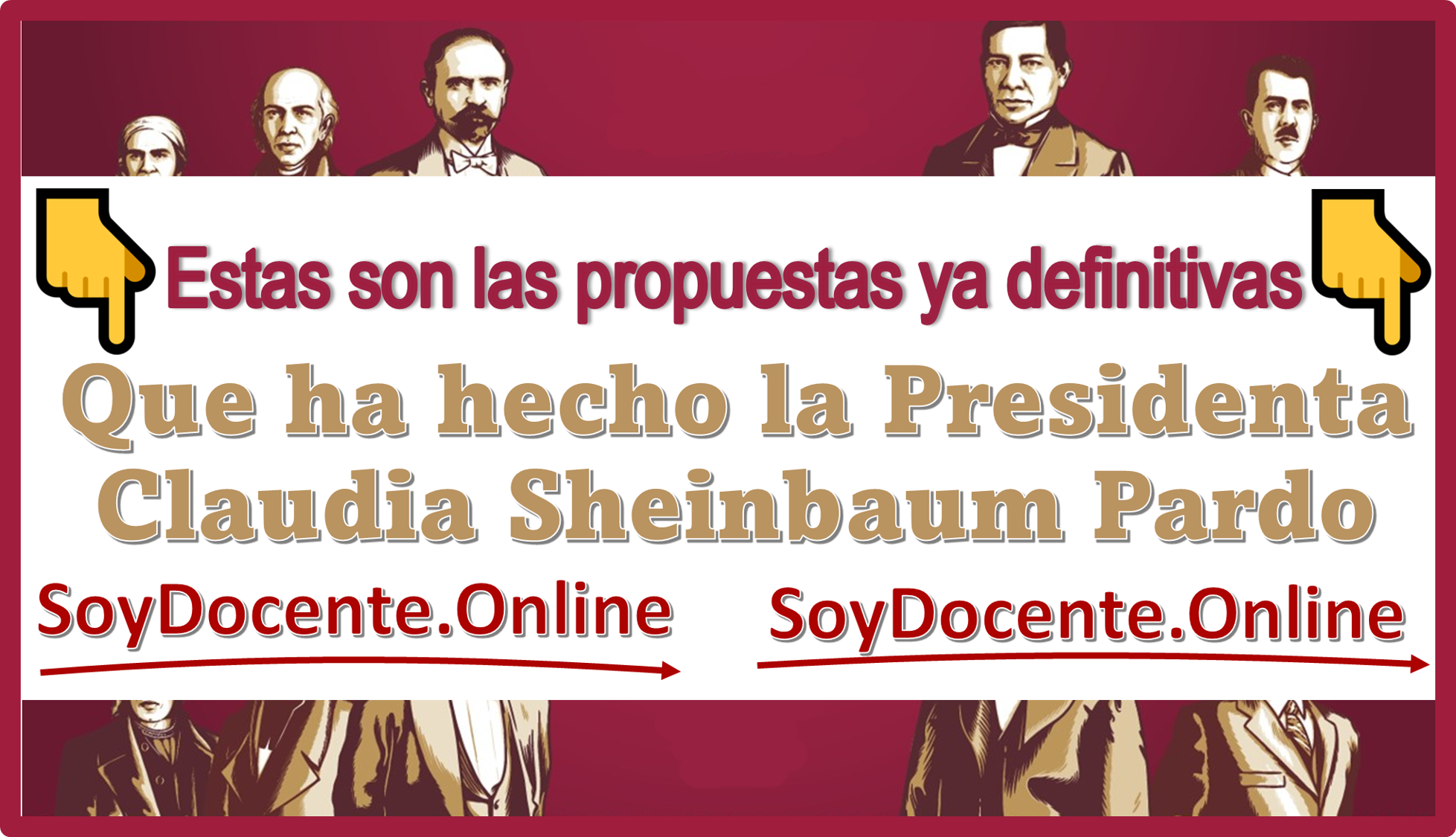 Estas son las propuestas ya definitivas que ha hecho la Presidenta Claudia Sheinbaum Pardo 