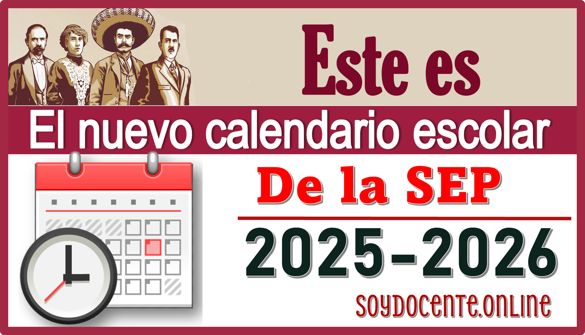 Este es el nuevo calendario escolar de la SEP 2025-2026