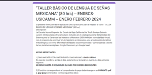 FORMULARIO DE TALLER BÁSICO DE LENGUA DE SEÑAS MEXICANA 
