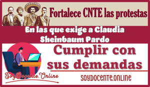 Fortalece CNTE las protestas en las que exige a Claudia Sheinbaum Pardo cumplir con sus demandas 