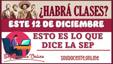 ¿HABRÁ CLASES ESTE 12 DE DICIEMBRE?...ESTO ES LO QUE DICE LA SEP 