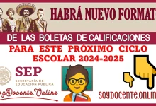 ¿HABRÁ NUEVO FORMATO DE LAS BOLETAS DE CALIFICACIONES PARA ESTE PRÓXIMO CICLO ESCOLAR 2024-2025?