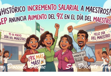 Histórico incremento salarial a maestros: SEP anuncia aumento del 9% en el Día del Maestro