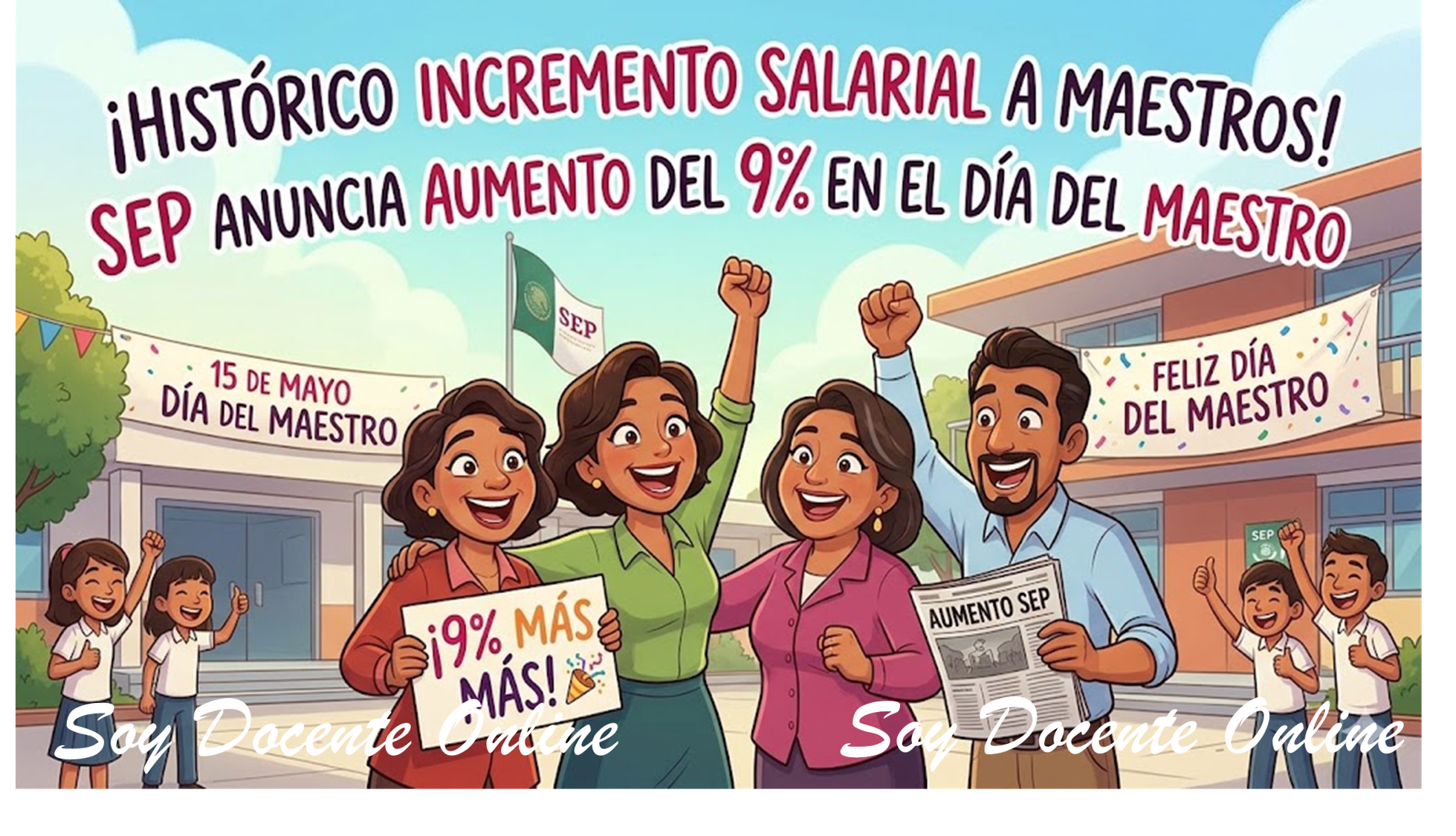 Histórico incremento salarial a maestros: SEP anuncia aumento del 9% en el Día del Maestro