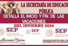 LA SECRETARÍA DE EDUCACIÓN PÚBLICA DETALLA EL INICIO Y FIN DE LAS VACACIONES DEL INVIERNO 2024