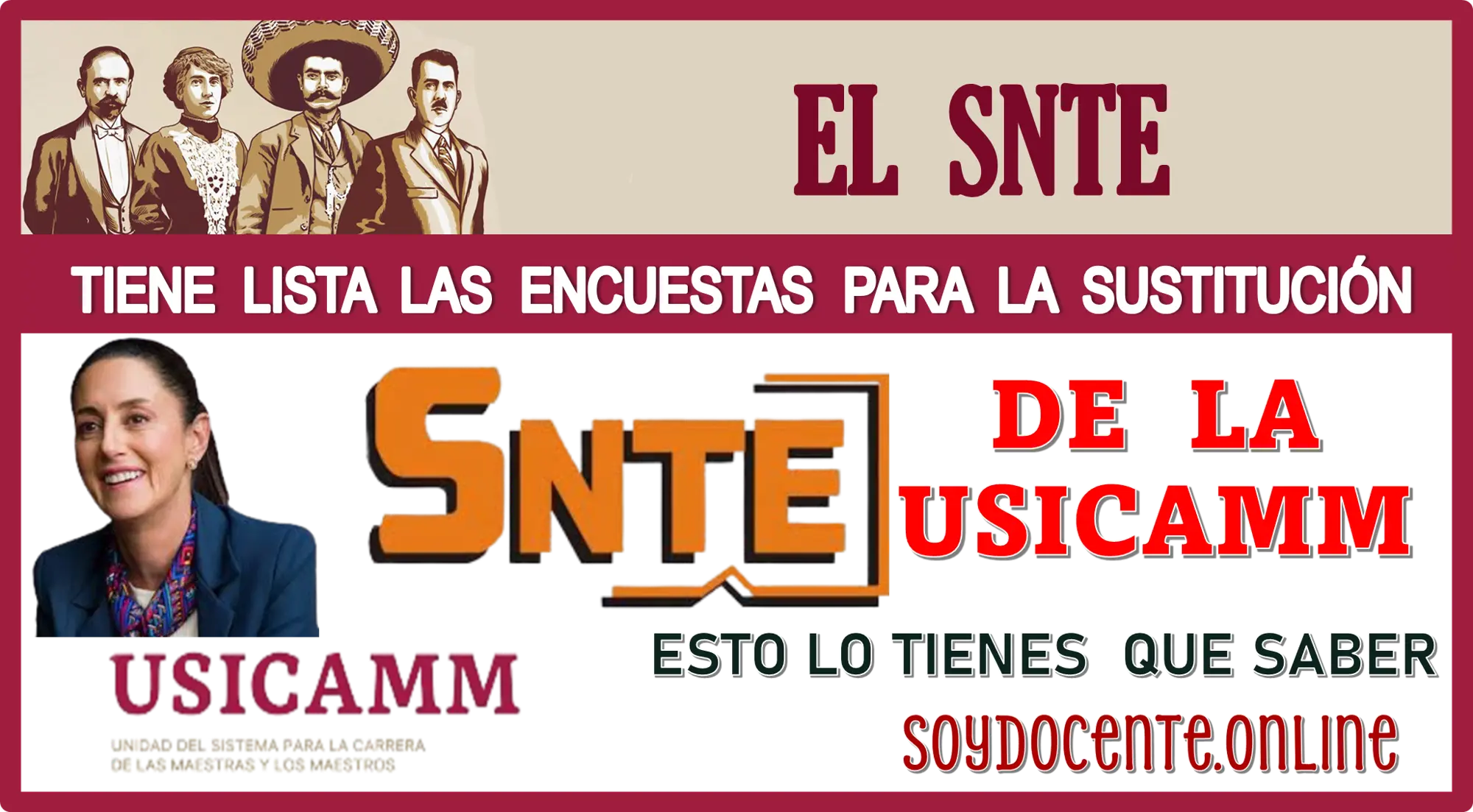 EL SNTE TIENE LISTA LAS ENCUESTAS PARA LA SUSTITUCIÓN DE LA USICAMM… ESTO LO TIENES QUE SABER