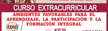 LA UNIVERSIDAD PEDAGÓGICA NACIONAL UNIDAD 281 | CURSO EXTRACURRICULAR DE: AMBIENTES FAVORABLES PARA EL APRENDIZAJE, LA PARTICIPACIÓN Y LA FORMACIÓN INTEGRAL 