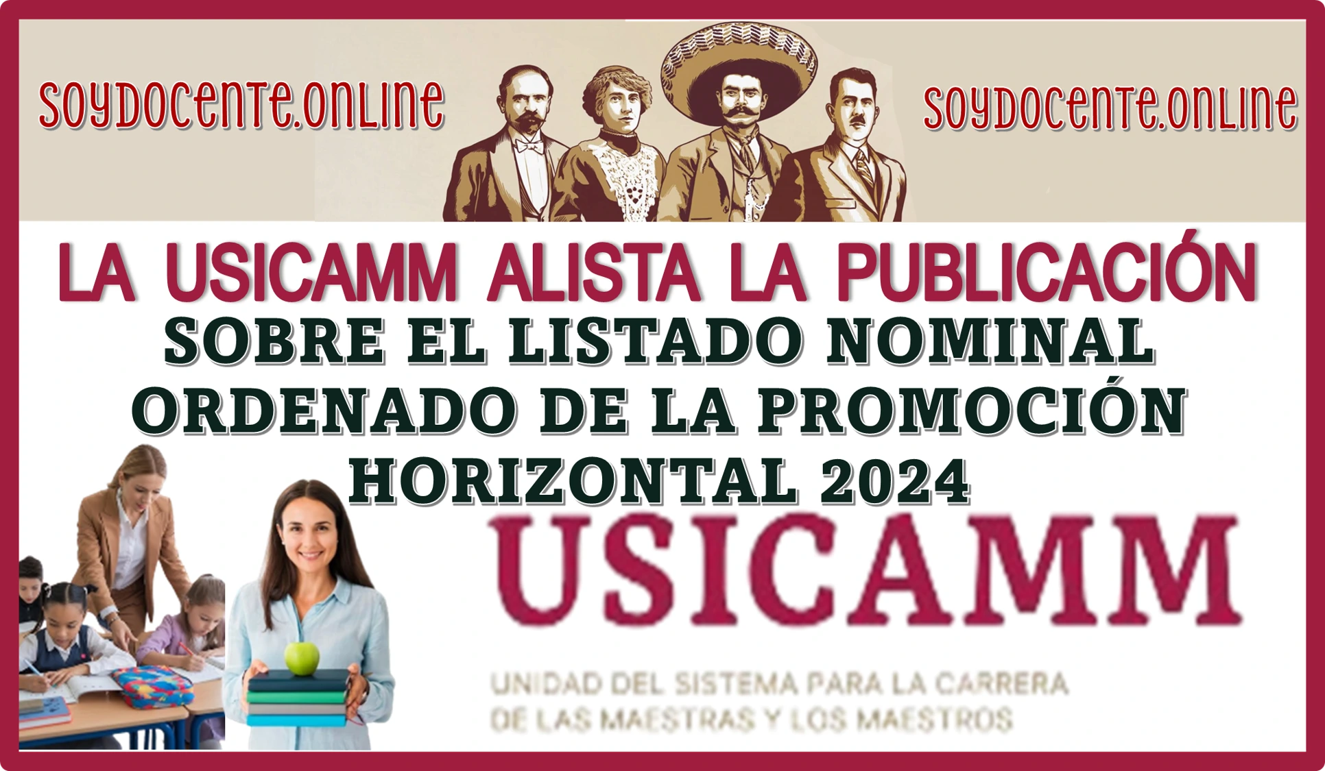 LA USICAMM ALISTA LA PUBLICACIÓN SOBRE EL LISTADO NOMINAL ORDENADO DE LA PROMOCIÓN HORIZONTAL 2024