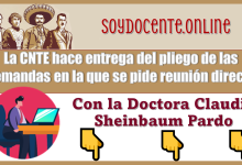 La CNTE hace entrega del pliego de las demandas en la que le pide reunión directa con la Doctora Claudia Sheinbaum Pardo