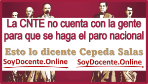 La CNTE no cuenta con la gente para que se haga el paro nacional---Esto lo dice Cepeda Salas 