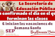 La Secretaría de Educación Pública ha confirmado el día en el que terminan las clases e inician las vacaciones de Semana Santa