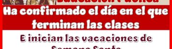 La Secretaría de Educación Pública ha confirmado el día en el que terminan las clases e inician las vacaciones de Semana Santa