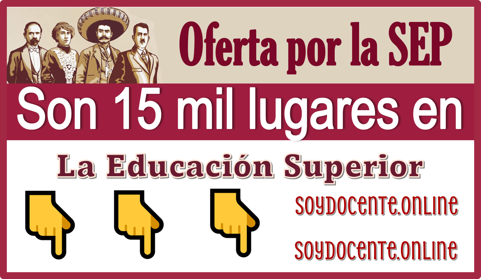 Oferta por la SEP | Son 15 mil lugares en la educación superior 