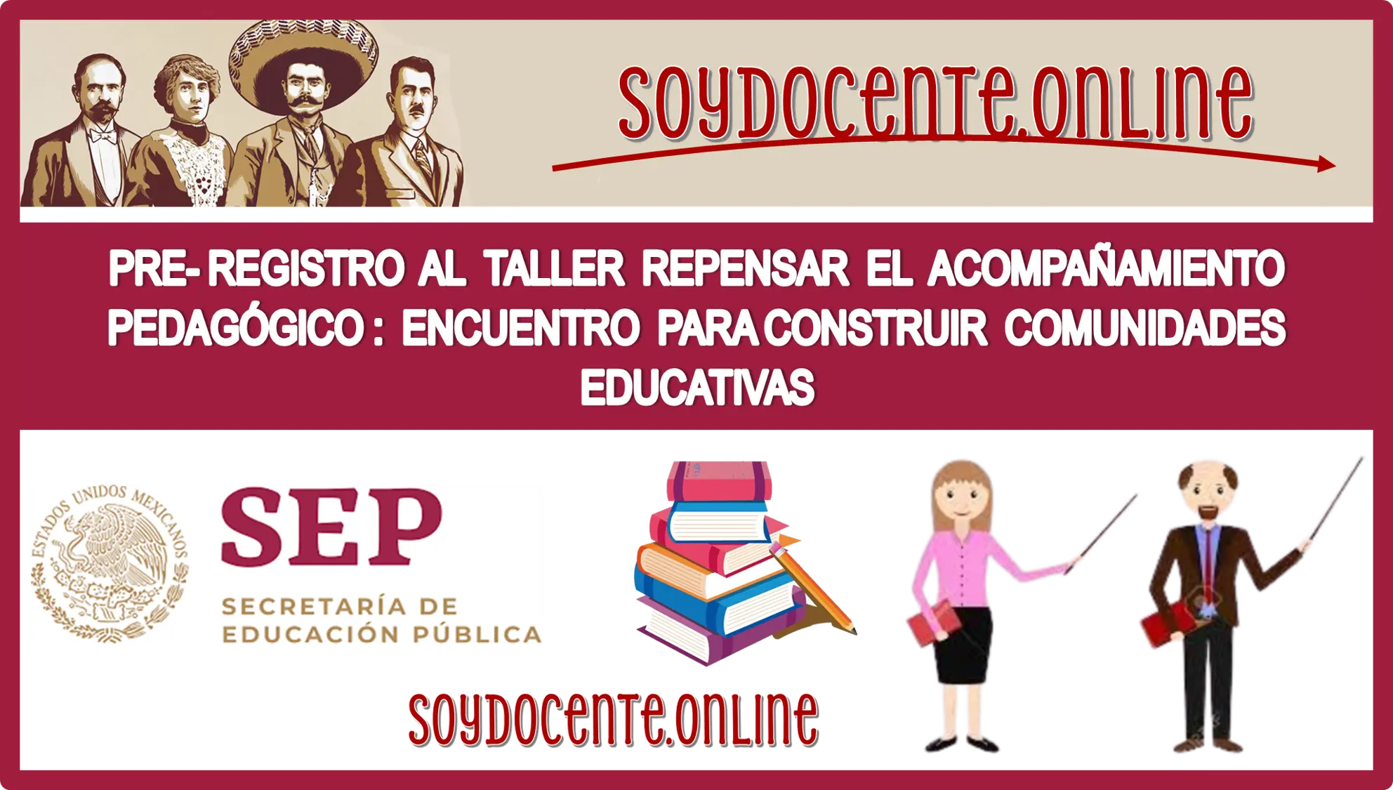 PRE REGISTRO AL TALLER REPENSAR EL ACOMPAÑAMIENTO PEDAGÓGICO: ENCUENTRO PARA CONSTRUIR COMUNIDADES EDUCATIVAS 