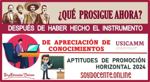 ¿QUÉ PROSIGUE AHORA DESPUÉS DE HABER HECHO EL INSTRUMENTO DE APRECIACIÓN DE CONOCIMIENTOS Y APTITUDES DE PROMOCIÓN HORIZONTAL 2024?