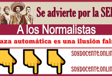 ▷ Se advierte por la SEP a los Normalistas | Plaza automática es una ilusión falsa  » 2025 Soy Docente Online 🥇 Se advierte por la SEP a los Normalistas | Plaza automática es una ilusión falsa